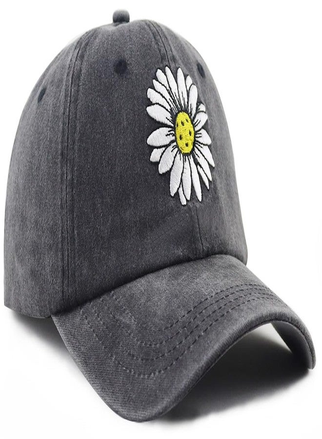 Wsaztulp Pickleball Gifts for Women, Pickle Ball Baseball Cap, Cute Daisy Woman Pickleball Hat, Christmas Mother's Day Birthday Accessories for Mom Mama Aunt Black - Image 2